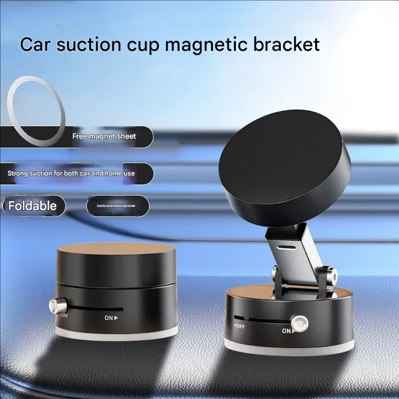 Vacuum adsorption mobile phone holder magnetic universal multifunctional lazy foldable rotating desktop suction cup car navigation