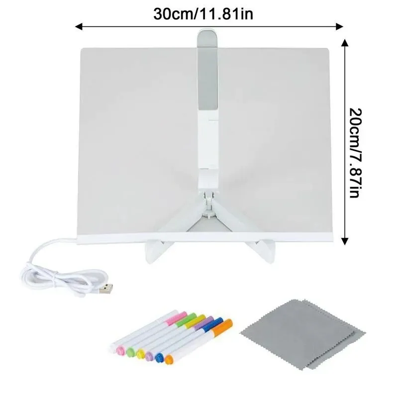 Popular DIY children's light-up drawing board, erasable, transparent acrylic fluorescent board, educational painting toy
