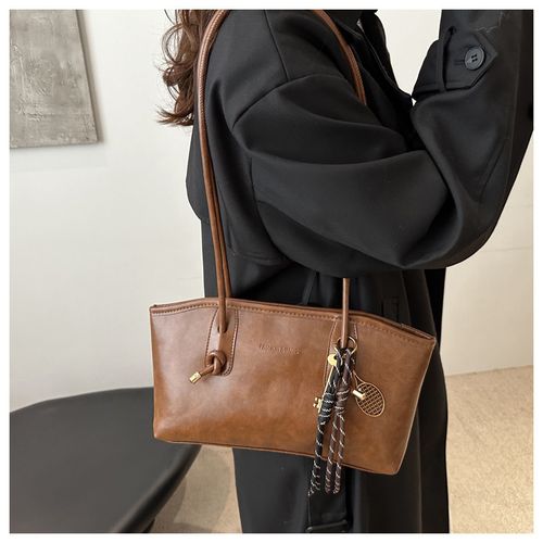High-quality texture retro large-capacity bag for women 2025 new commuter shoulder bag handbag tote bag