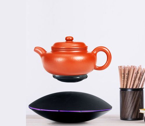 Magnetic levitation display stand, 300G load-bearing capacity, black flying saucer display stand, figurine ornament.