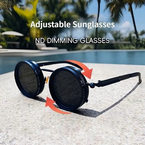 High quality circular polarized brightness adjustable sunglasses aperture ND filter tone adjustment sunglasses with camera lens UV anti-ultraviolet personality nd sunglasses