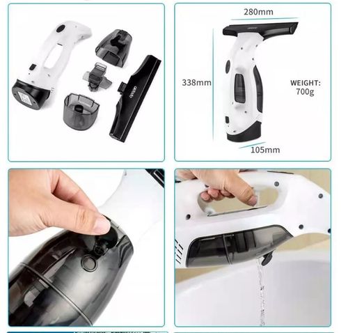 Cordless Rechargeable Window Cleaner – Automatic Electric Glass Wiper, Handheld Waterproof Streak-Free Cleaner for Home & Office