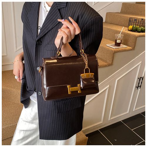 Retro women's handbag, super popular small tote bag, commuter shoulder and cross-body bag.