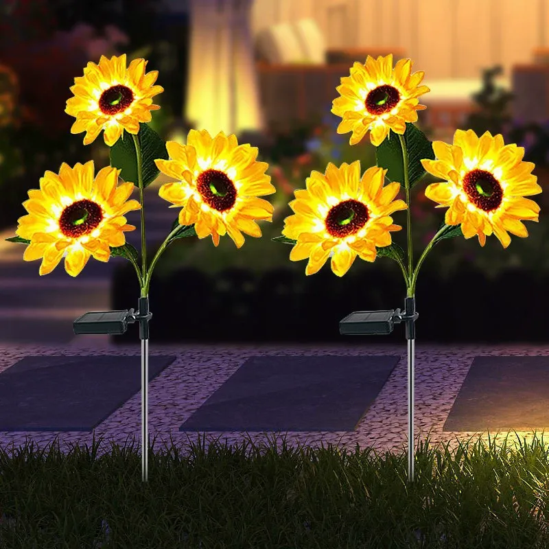 Sunflower Solar Ground-Stake Light — LED Courtyard Lamp, Garden & Villa Balcony Outdoor Waterproof Lawn Light