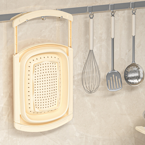 Large Capacity Quick Draining Manual Operation Foldable Expandable Kitchen Accessory Food-Grade Plastic Drain Basket