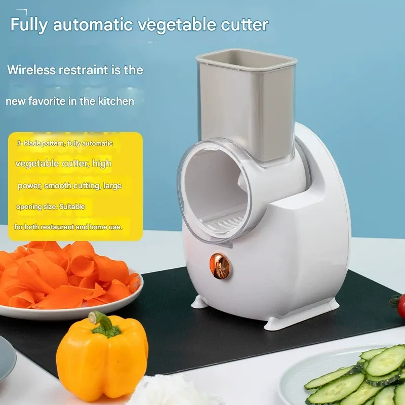 Effortless slicing at your fingertips! Fully automatic, cordless, and powerful — ideal for prepping veggies, fruits, or cheese. Fast, safe, and fun to use!