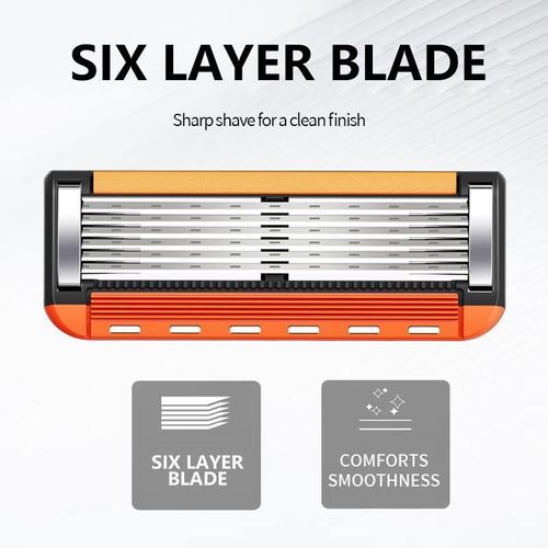 48-Piece Men's Razor Blade Replacement Set with Handle - Ultra Sharp Stainless Steel Blades for Smooth Shaving, Works with Standard Razor Handles, Bulk Disposable Blades Face Head Body Shaving
