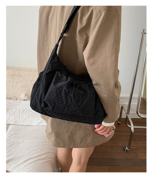 Trendy retro large-capacity women's casual tote bag, 2025 new style, shoulder bag, crossbody bag