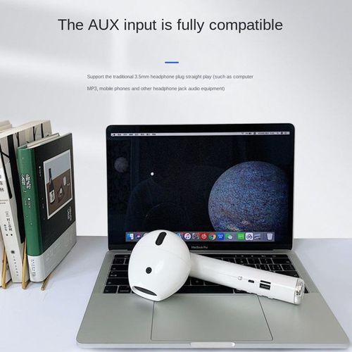 Creatively designed rechargeable giant earphone shape, TWS multi-functional wireless BT speaker, supports TF radio.