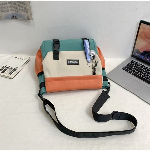 Water-proof messenger bag for going out, junior high school and high school students, one-shoulder schoolbag, large capacity, lightweight and simple bag