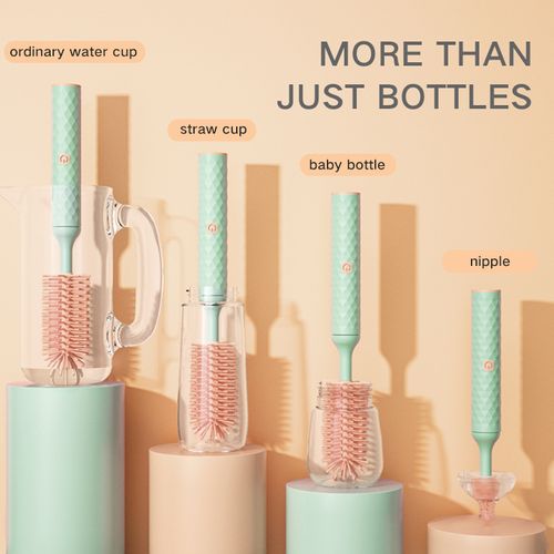 High Quality Removable Home Electric Baby Bottle Cleaner Bottle Cleaning Brush with Battery with Baby Clip