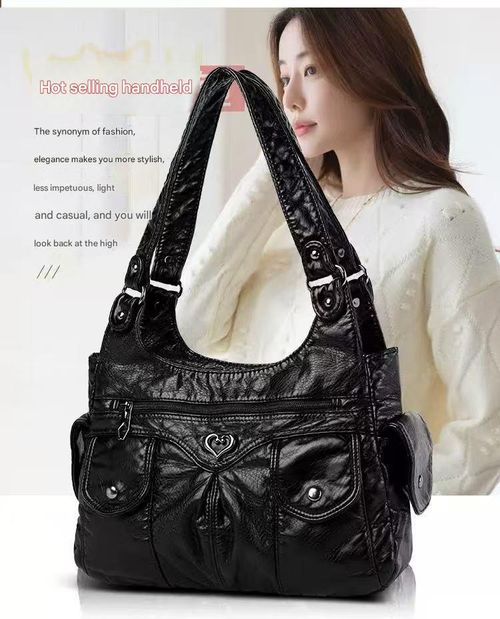 Women's retro shoulder bag European and American stitching large capacity PU women's bag messenger bag new 2025 handbag