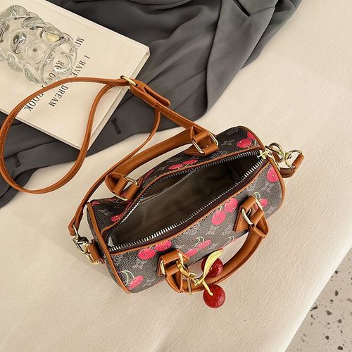 High-end cylindrical bowling bag, unique design, 2026 new style, printed fashion crossbody bag, tote bag, pillow bag.