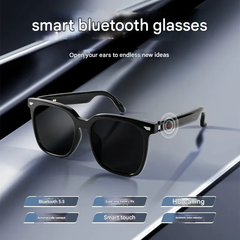 Smart glasses with Bluetooth for music playback, calls, navigation, UV protection, AI translation, and real-time multilingual translation.