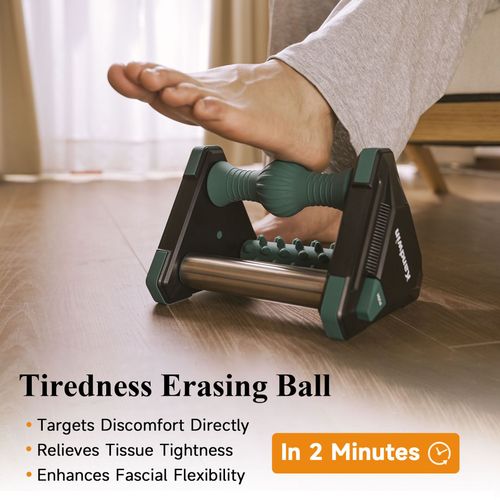 3-in-1 Foot Massager – Ice Therapy & Vibration for Plantar Fasciitis Relief, Heel Pain & Sore Feet, Electric Foot Massager for Home Use, Recovery After Workout