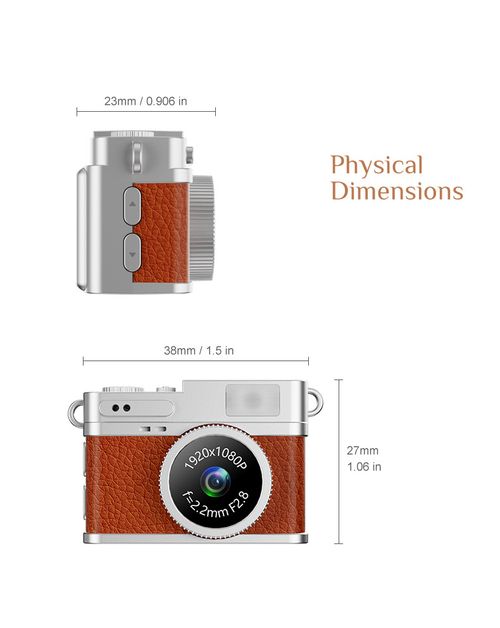 New 0.96 inch retro thumb sports student camera campus portable small photo CCD, free memory card and charging cable