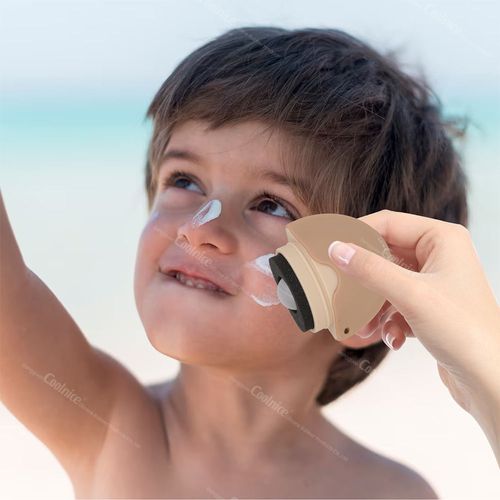 Children's sun protection artifact silicone sunscreen applicator ball sponge back applicator lotion dispenser