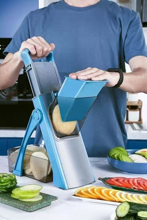 Kitchen magic tool cut in 3 seconds Hand-protecting and non-slip multifunctional vegetable cutter potato shreddinggratinggarlic grinding ginger grinding can be done in one machine, making cooking easy and safe