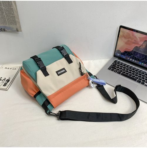 Water-proof messenger bag for going out, junior high school and high school students, one-shoulder schoolbag, large capacity, lightweight and simple bag