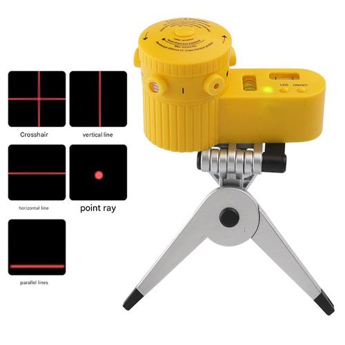 LV06 Laser Level, 4-in-1 Home Level, Laser Ruler, Rotating with Tripod and Line-Piercing Tool