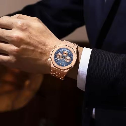 Fashion Men's Waterproof Luminous Quartz Watch Men's Rose Gold Waterproof Stainless Steel Business Sports Durable and Cheap