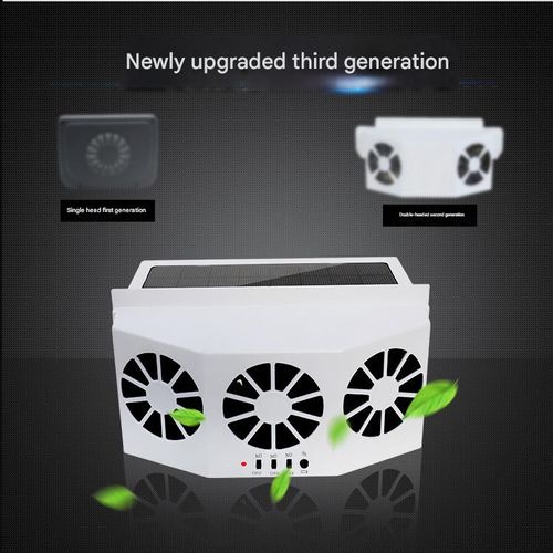 Solar-powered car cooling device, car exhaust fan, deodorizing and air-circulating exhaust fan, car ventilation fan.