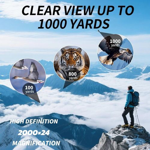 Professional 2000x25 Monocular Telescope — High-Magnification, High-Definition, Night Vision, Portable, and Photo-Compatible (Ideal for Outdoor Use)