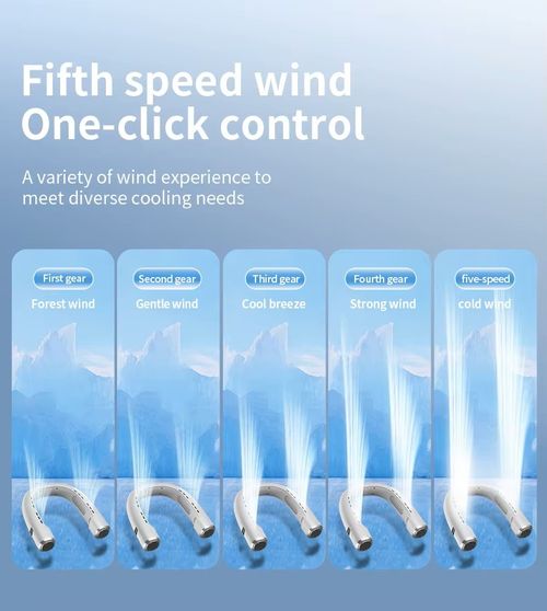 Portable Outdoor Hanging Fan with Large Battery USB Power Three Speed Wind Foldable Bladeless Design for Home Car Hotel Use