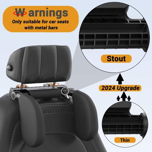 Ergonomic, thickened memory foam car seat head and neck rest pillow