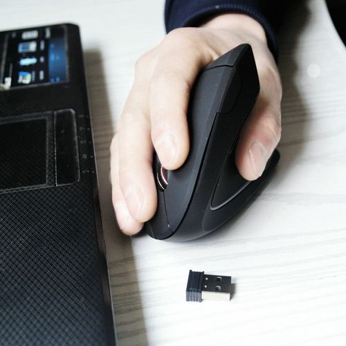 Wireless Mouse Vertical Gaming Rechargeable BT Mouse Ergonomic Desktop Upright Mouse for Office Home