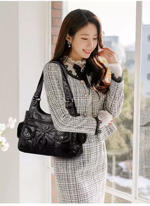 Women's retro shoulder bag European and American stitching large capacity PU women's bag messenger bag new 2025 handbag