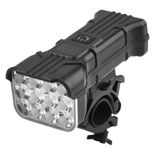 12 LED Bicycle Light Rechargeable 140dB Bicycle Bell Horn MTB Bike Lamp Headlight Flashlight Power Display Cycling Accessories