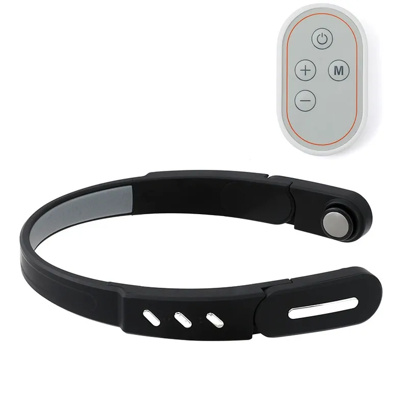 Head and temple massager, head decompression massager, EMS microcurrent vibration for relaxation and heat therapy.