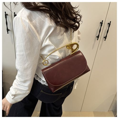 Personalized pin bag women's handbag 2025 new large capacity stylish shoulder bag trendy chain messenger bag