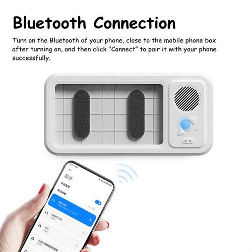 Bathroom waterproof mobile phone box Bluetooth speaker audio bath watching TV stand mobile phone holder touch screen mobile phone box