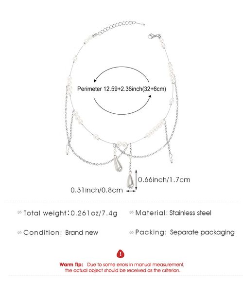 Layered pearl tassel necklaces