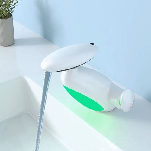 Multifunctional pull-out basin faucet with four-speed water flow atmosphere light hot and cold water bathroom wash basin bathroom bathroom home