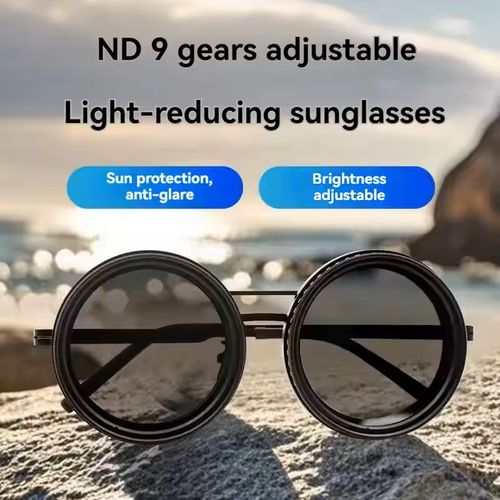 High quality circular polarized brightness adjustable sunglasses aperture ND filter tone adjustment sunglasses with camera lens UV anti-ultraviolet personality nd sunglasses