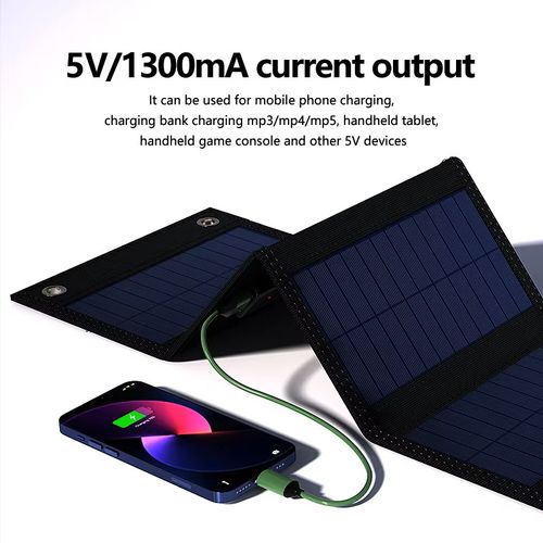 20W Solar Charger Foldable Portable Solar Panel - Waterproof Solar Power Bank for Camping, Hiking, USB Charging Compatible with Cell Phones, Drones, GPS