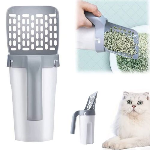 Plastic Litter Shovel Portable Large Capacity Garbage Poop Bag Cleaning & Groomiing Cat Litter Shovel
