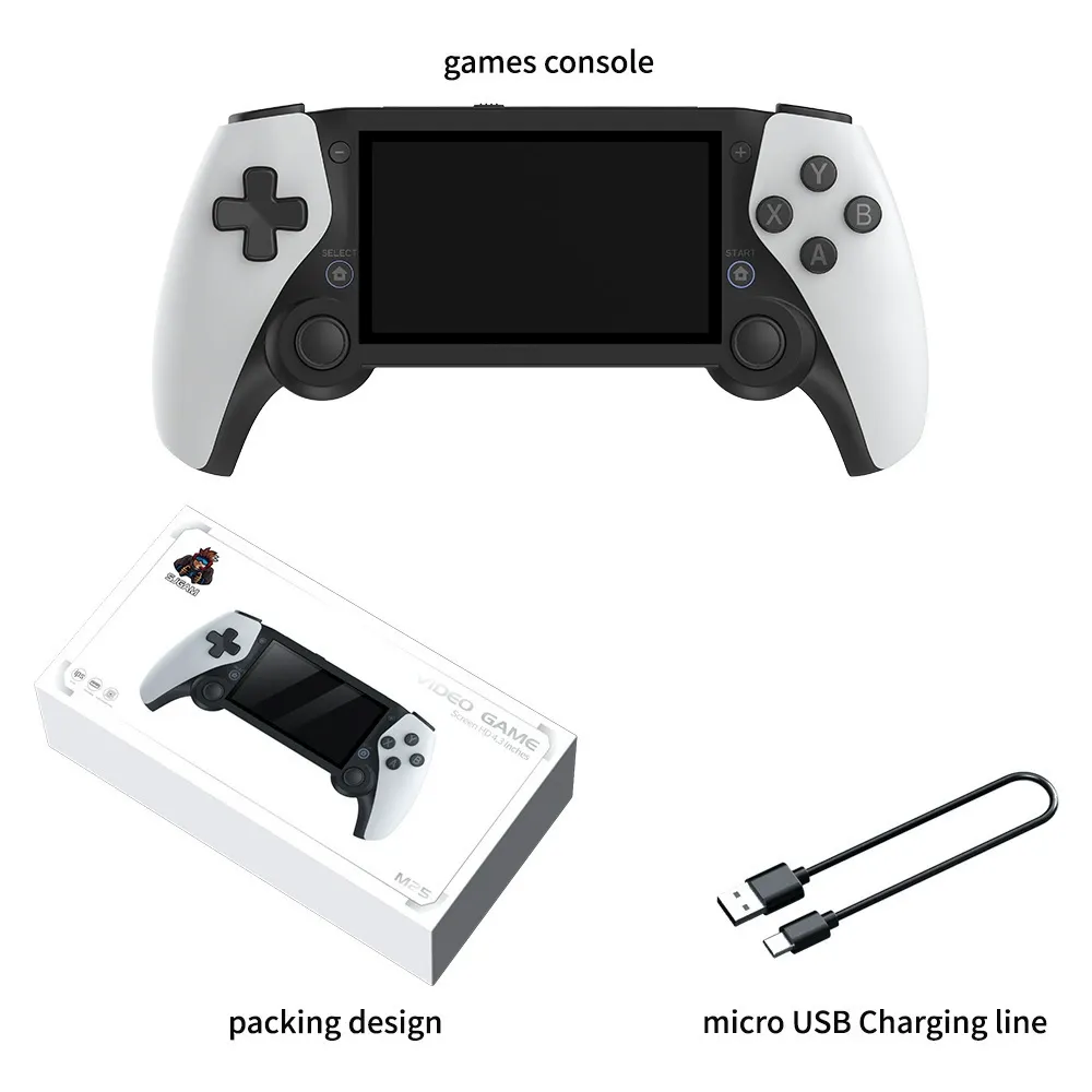 M25 64G 20,000 games HD Portable Game Console TV Output & 2-Player Mode - Large-Screen PSP Retro Handheld Gaming Device, Portable Retro Video Game Console for Kids Adults