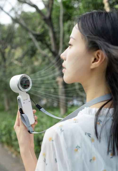 Foldable Turbo Handheld Fan | 3-Speed Powerful Wind + USB Fast Charging | Hands-Free Neckband Design | 72-Hour Long Battery Life