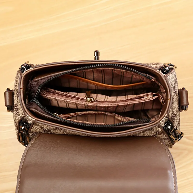 Women's Printed Apple Bag: Elegant Handbag, Stylish Casual Shoulder & Crossbody Bag