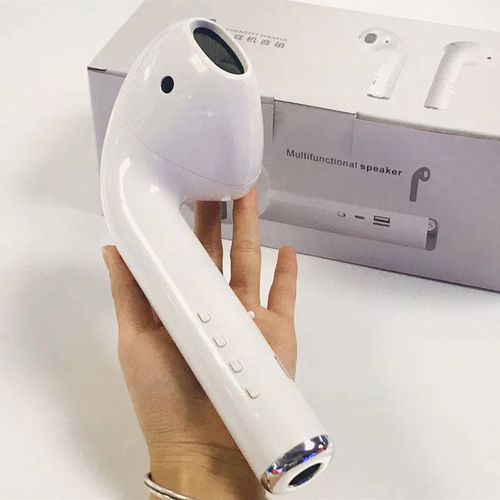 Creatively designed rechargeable giant earphone shape, TWS multi-functional wireless BT speaker, supports TF radio.
