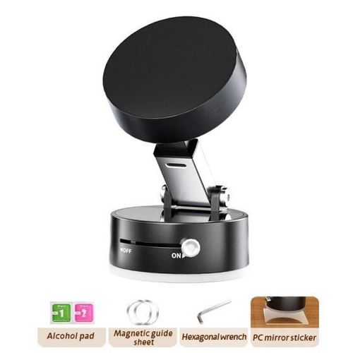 Vacuum Magnetic Suction Phone Holder,  New Magnetic Suction Phone Mount, Foldable Portable Double-Sided Vacuum Magnetic adsorption Adjustable Mobile Phone Holder for All Phones
