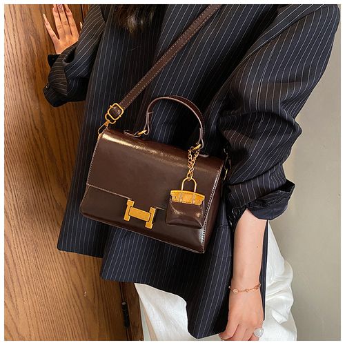 Retro women's handbag, super popular small tote bag, commuter shoulder and cross-body bag.