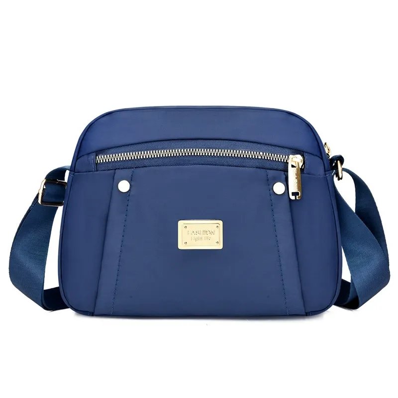 Women's 2025 New Lightweight Casual Nylon Shoulder Bag, Simple Solid Color, Fashionable Oxford Cloth Crossbody Bag