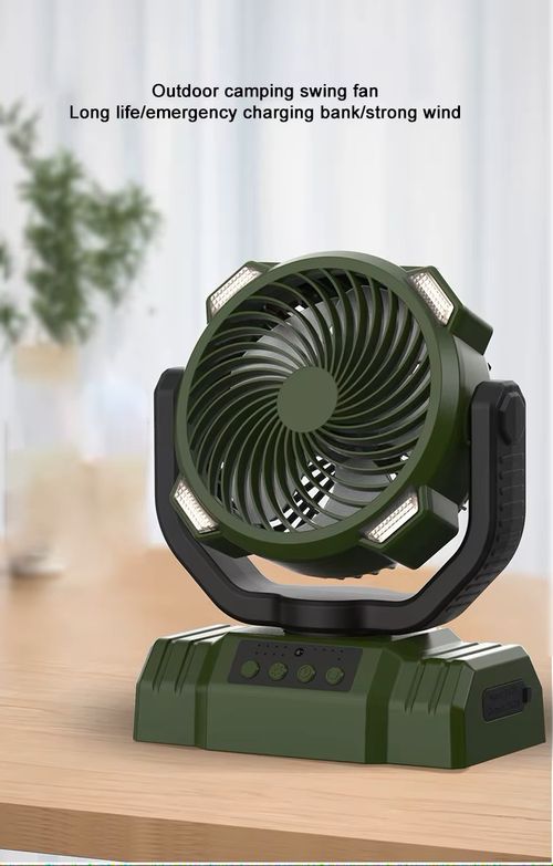 Portable USB Clip Fan with LED Light & Phone Charger - 3 in 1 Camping Desk Fan, 5000mAh Rechargeable Battery, Adjustable Hook for Outdoor, Office, Stall (12H Runtime)