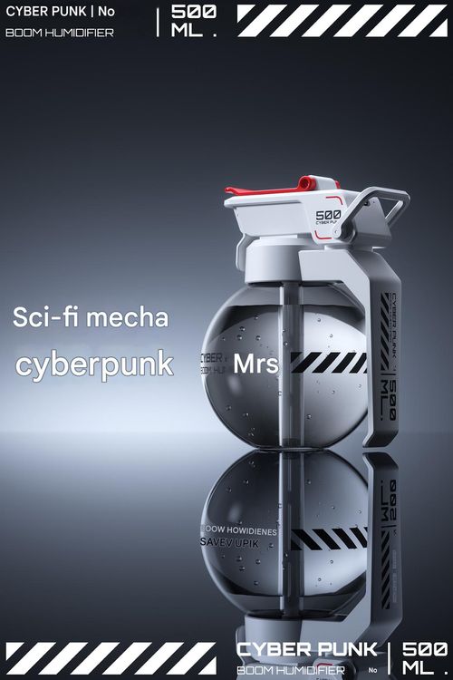 Gaming desktop cyberpunk ornaments, grenade aromatherapy humidifier, creative gift, trendy play Gundam mecha