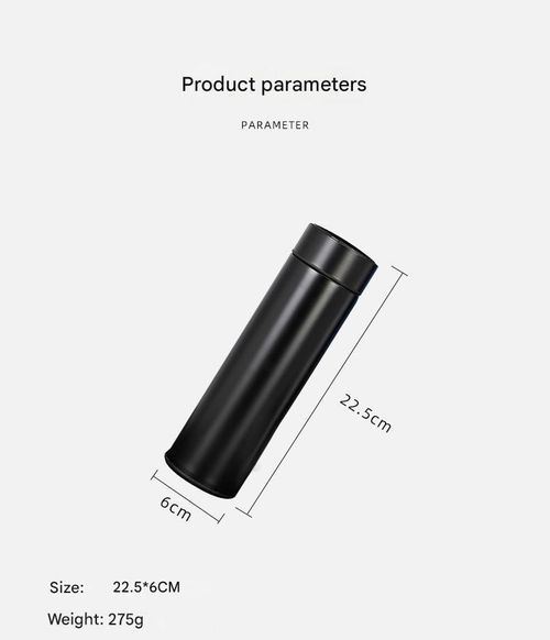 Smart temperature display 304 stainless steel business gift straight cup digital display temperature measurement water cup engraved temperature display smart insulation cup